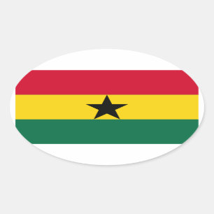 Sticker Ovale Drapeau national du Ghana