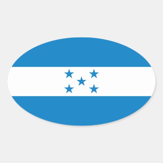 Sticker Ovale Drapeau national du Honduras (Devant)