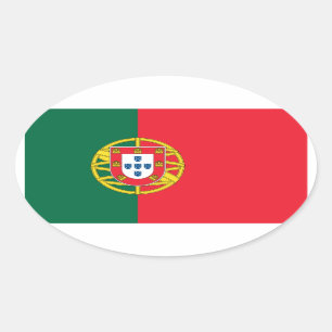 Sticker Ovale Drapeau national du Portugal