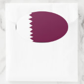 Sticker Ovale Drapeau national du Qatar (Sac)