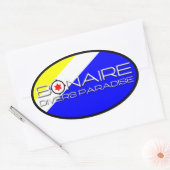 Sticker Ovale Drapeau ovale Bonaire (Enveloppe)