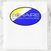 Sticker Ovale Drapeau ovale Bonaire (Sac)