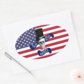 Sticker Ovale Drapeau patriotique américain (Enveloppe)
