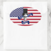 Sticker Ovale Drapeau patriotique américain (Sac)