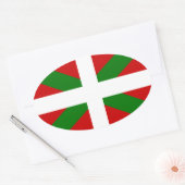 Sticker Ovale Drapeau pays Basque euskadi (Enveloppe)