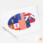 Sticker Ovale Drapeau Pensacola QUATRE (Enveloppe)