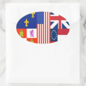 Sticker Ovale Drapeau Pensacola QUATRE (Sac)