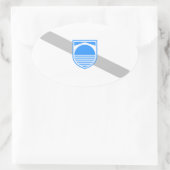 Sticker Ovale Drapeau quatre étoiles (Sac)