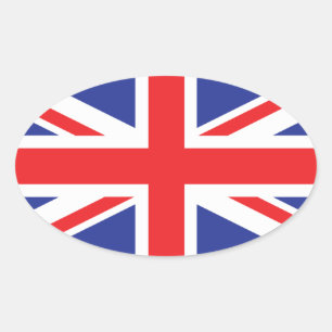 Sticker Ovale Drapeau Royaume-Uni/Union Jack