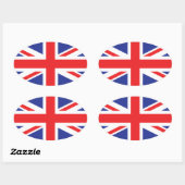 Sticker Ovale Drapeau Royaume-Uni/Union Jack (Feuille)