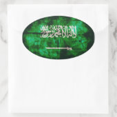 Sticker Ovale Drapeau saoudien (Sac)