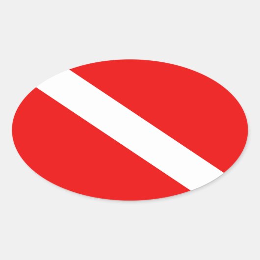Sticker Ovale Drapeau Scuba (Devant)