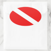 Sticker Ovale Drapeau Scuba (Sac)