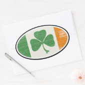 Sticker Ovale drapeau shamrock ovale (Enveloppe)