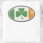 Sticker Ovale drapeau shamrock ovale (Sac)