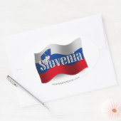 Sticker Ovale Drapeau Slovénie (Enveloppe)