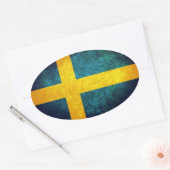 Sticker Ovale Drapeau suédois (Enveloppe)