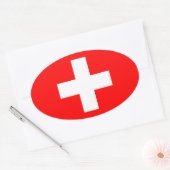 Sticker ovale Drapeau Suisse (Enveloppe)