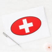 Sticker ovale Drapeau Suisse (Enveloppe)