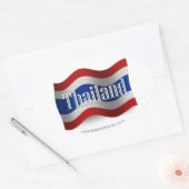 Sticker Ovale Drapeau Thaïlande (Enveloppe)