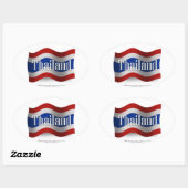 Sticker Ovale Drapeau Thaïlande (Feuille)