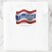 Sticker Ovale Drapeau Thaïlande (Sac)
