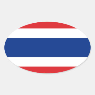 Sticker Ovale Drapeau Thaïlande