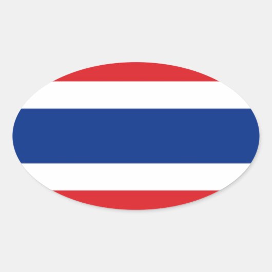 Sticker Ovale Drapeau Thaïlande (Devant)