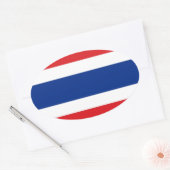 Sticker Ovale Drapeau Thaïlande (Enveloppe)