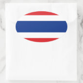 Sticker Ovale Drapeau Thaïlande (Sac)