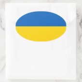 Sticker Ovale Drapeau Ukraine/Ukraine (Sac)