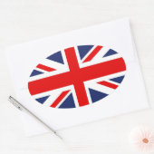 Sticker Ovale Drapeau Union Jack - Royaume-Uni (Enveloppe)