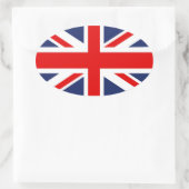Sticker Ovale Drapeau Union Jack - Royaume-Uni (Sac)