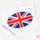 Sticker Ovale Drapeau Union Jack - UK (Enveloppe)