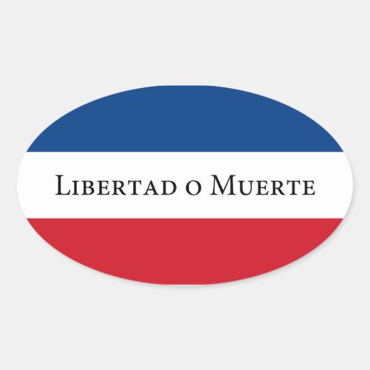 Sticker Ovale Drapeau Uruguay/Uruguay 33. Libertad Muerte (Devant)