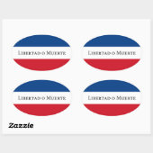 Sticker Ovale Drapeau Uruguay/Uruguay 33. Libertad Muerte (Feuille)