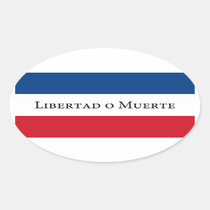 Sticker Ovale Drapeau Uruguay/Uruguay 33. Libertad Muerte
