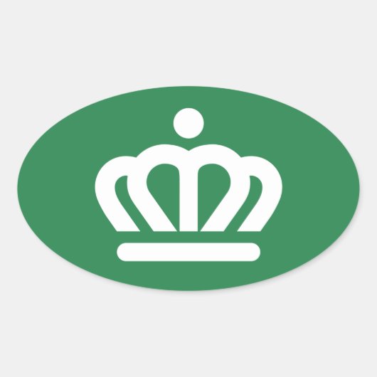 Sticker Ovale Drapeau (variante) de Charlotte, NC (Devant)