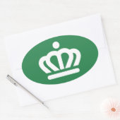 Sticker Ovale Drapeau (variante) de Charlotte, NC (Enveloppe)