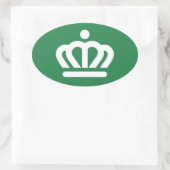 Sticker Ovale Drapeau (variante) de Charlotte, NC (Sac)