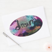 Sticker Ovale Dream Rock J'ai peint avec de l'alcool et de l'enc (Enveloppe)
