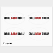 Sticker Ovale Drill Baby Drill (Feuille)