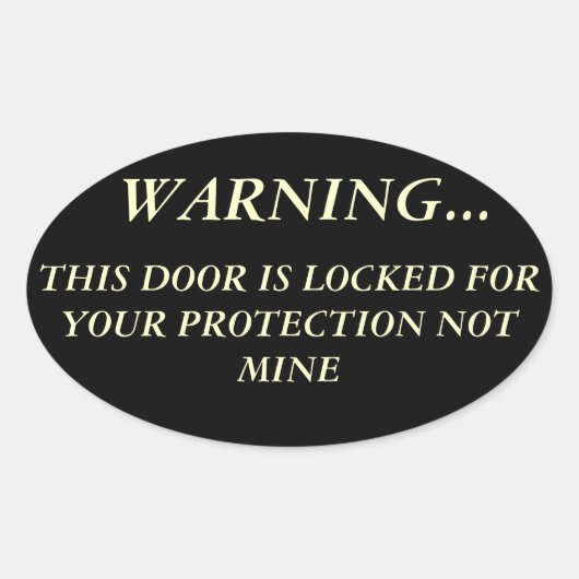 Sticker Ovale Droits sur les armes (Devant)