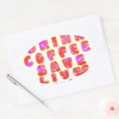 Sticker Ovale Drôle cadeau pour les amateurs de café (Enveloppe)