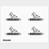 Sticker Ovale Drôle d'oiseau (Feuille)