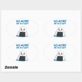 Sticker Ovale Drôle Fini le gars du riz (Feuille)