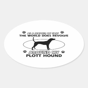 Sticker Ovale Drôle PLOTT HOUND conceptions
