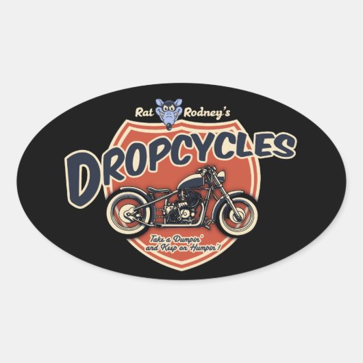 Sticker Ovale Dropcycles (Devant)