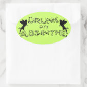 Sticker Ovale Drunk Sur Absinthe (Sac)