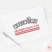 Sticker Ovale Drunken Muay Thai (Enveloppe)